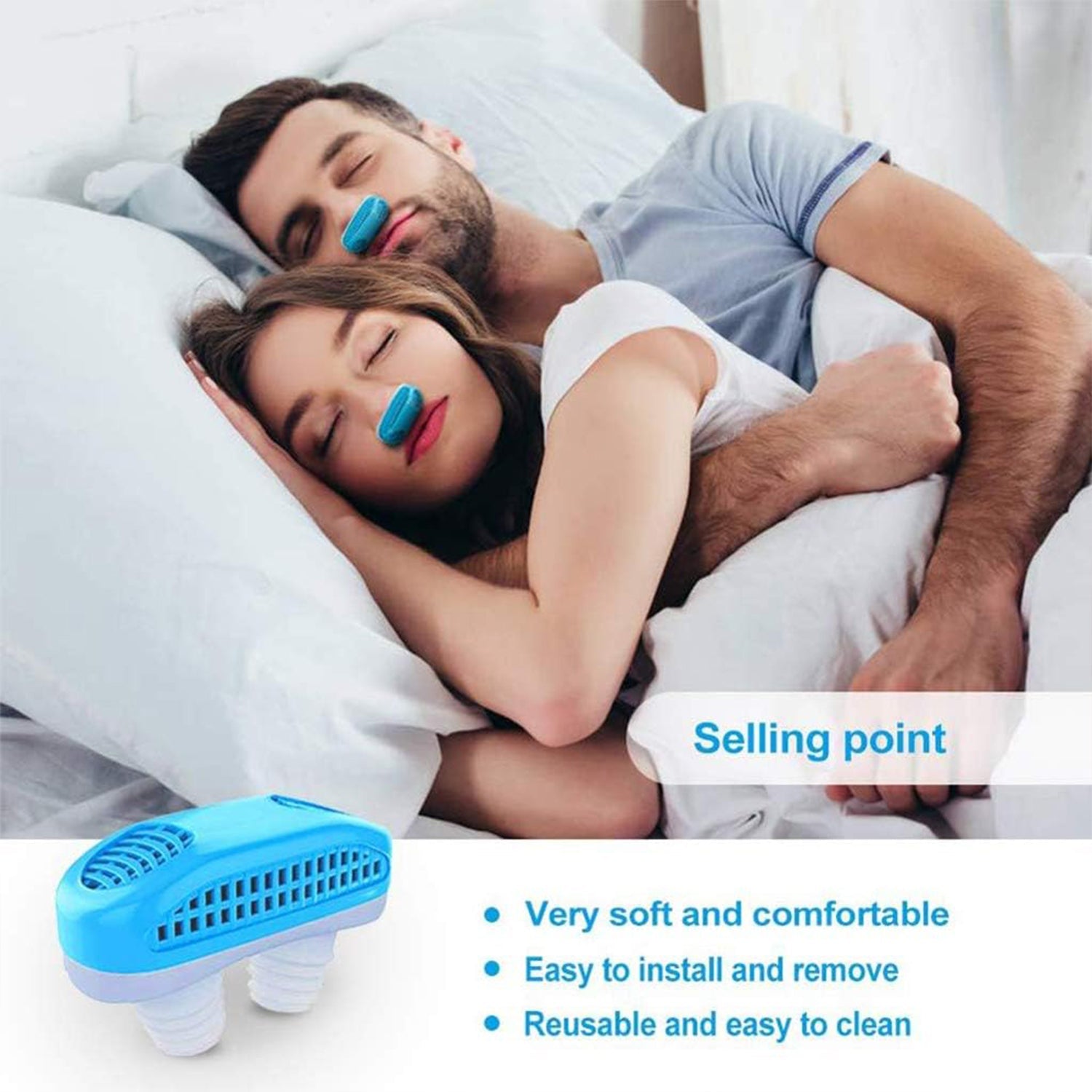 2 in 1 Anti Snoring and Air Purifier Nose Clip Anti Snoring Device (1 Pc / With Plastic Case) 2 in 1 Anti Snoring and Air Purifier Nose Clip Anti Snoring Device (1 Pc / With Plastic Case)